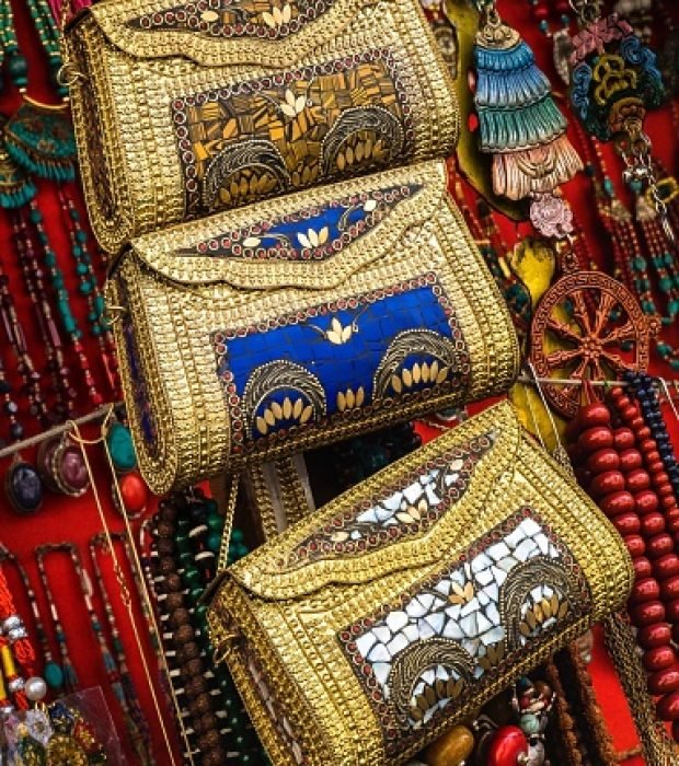 Popular Handicrafts In Main Bazaar , Leh Ladakh, India